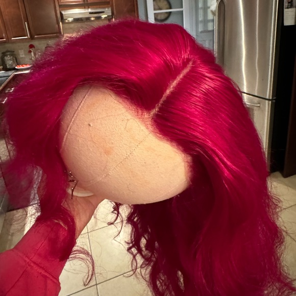 LN — 22” Human Hair 13x4 HD Hot Pink PRE CUT Lace Front Wig - Picture 6 of 11